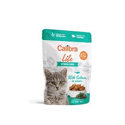 CALIBRA CAT LIFE POUCH STERILISED SALMON IN GRAVY 85 G